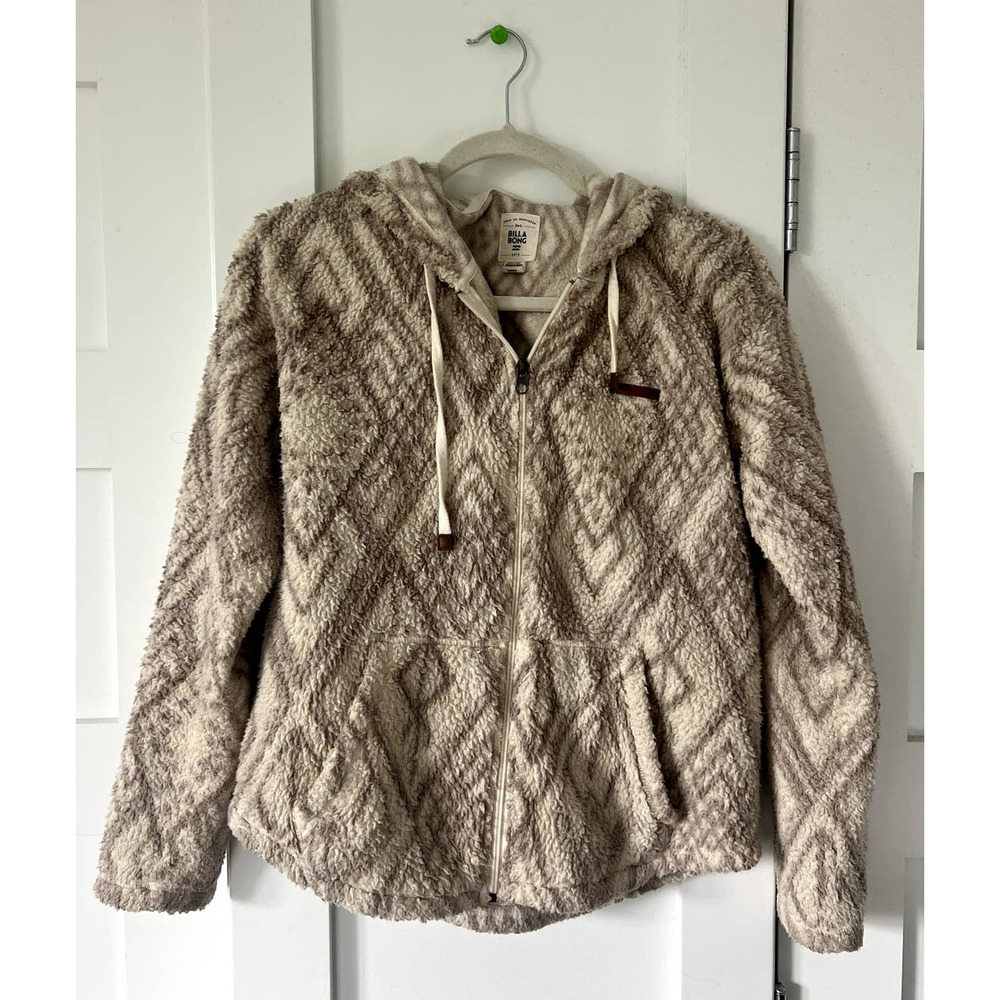 Billabong Fuzzy Zip Up Sweater